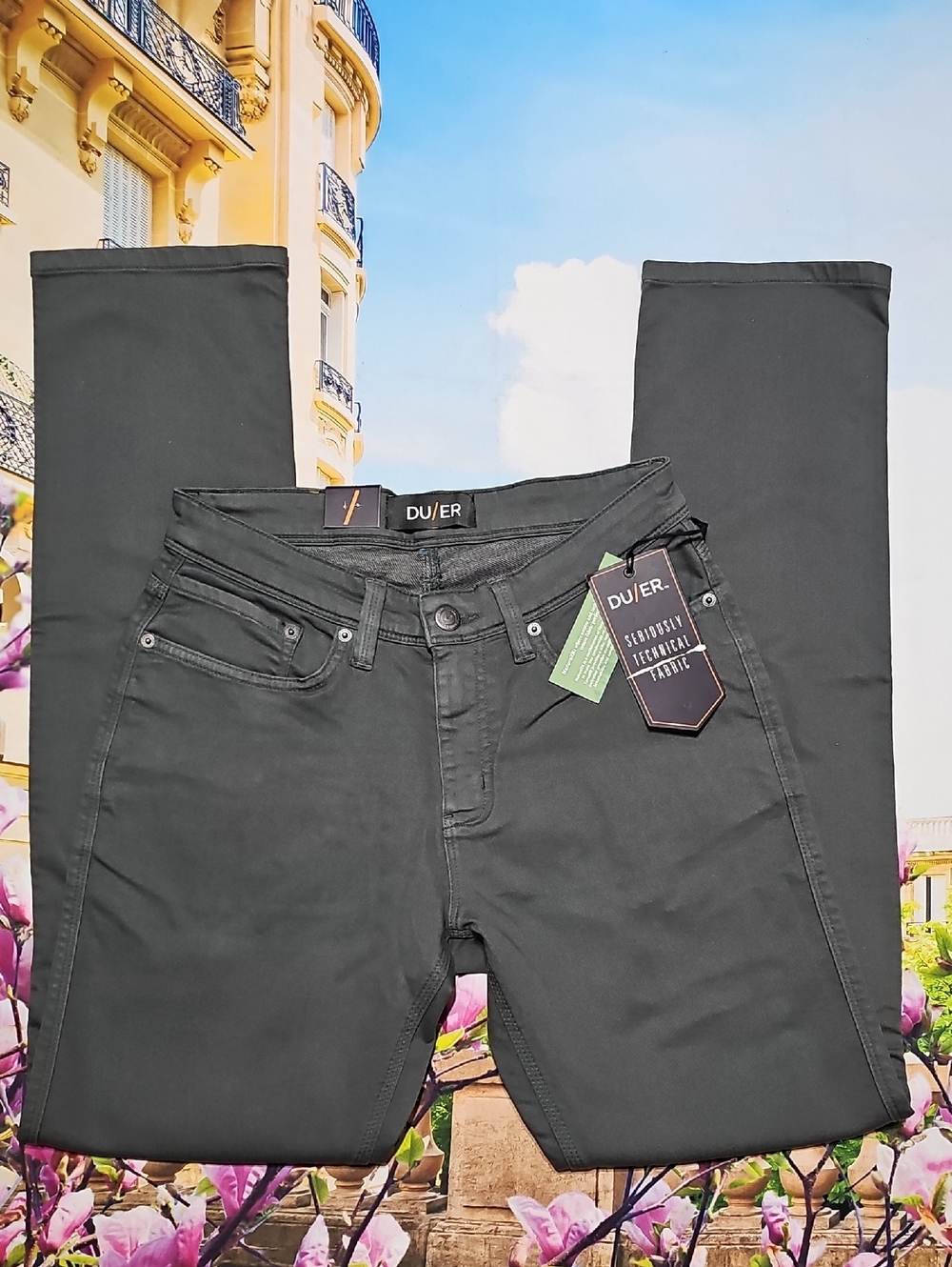 DU/ER Relaxed Taper Green Jeans Size 29x34